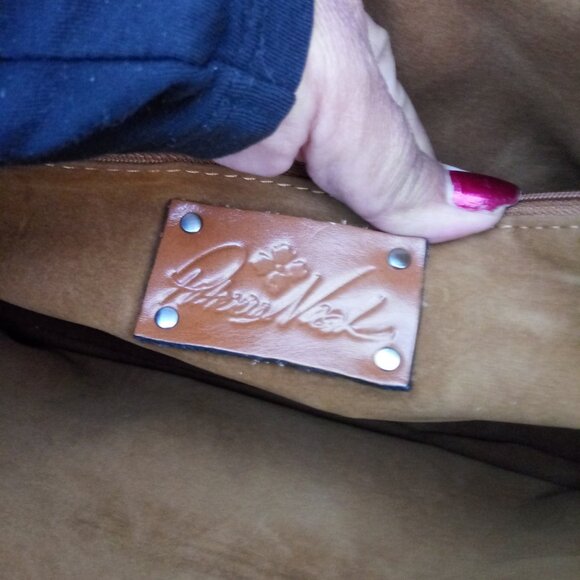 Patricia Nash Leather Primrose Satchel Rustic Mums Handbag - Picture 5 of 7